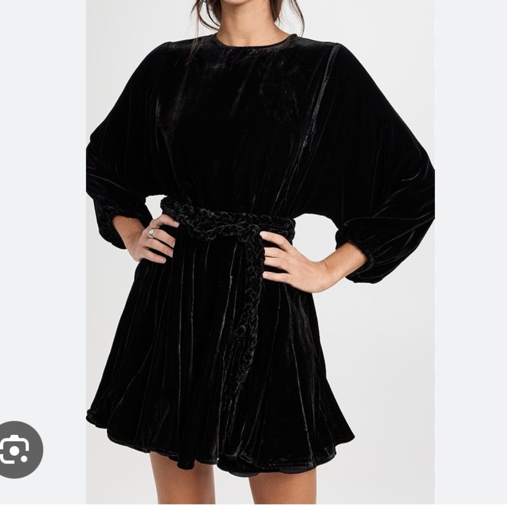 Rhode black velvet Ella dress
